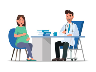 pregnant woman character vector design no4