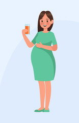 pregnant woman character vector design no8