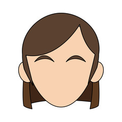 faceless young woman icon image vector illustration design 