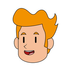 happy smiling blonde man icon image vector illustration design 