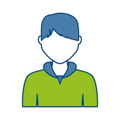 man avatar  icon over white background. colorful design. vector illustration