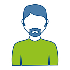 man avatar  icon over white background. colorful design. vector illustration