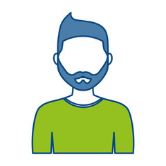 man avatar  icon over white background. colorful design. vector illustration