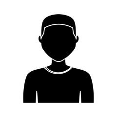 man avatar  icon over white background. vector illustration