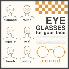 Eyeglasses Frame Type : Vector Illustration