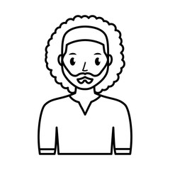happy man cartoon icon over white background. vector illustration