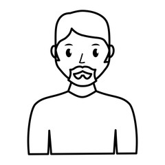 happy man cartoon icon over white background. vector illustration