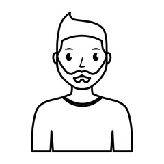 happy man cartoon icon over white background. vector illustration