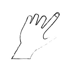 hand pointing with index finger icon image vector illustration design 