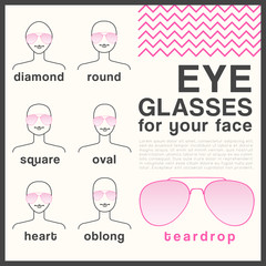Eyeglasses Frame Type : Vector Illustration