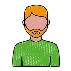 man avatar  icon over white background. colorful design. vector illustration