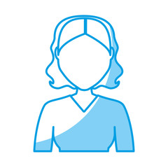 woman avatar icon over white background. vector illustration