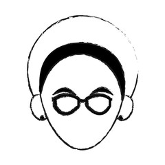 young woman wearing sunglasses icon image vector illustration design 