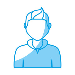 man avatar icon over white background. vector illustration