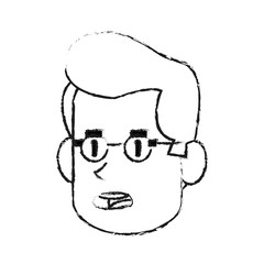 worried middle age man icon image vector illustration design 