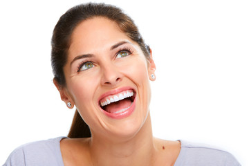 Beautiful woman smile.