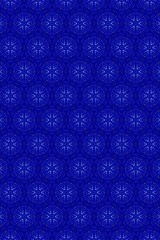 Ornament with elements of blue color. Q