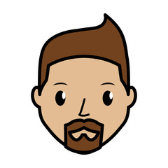 man cartoon icon over white background. colorful design. vector illustration