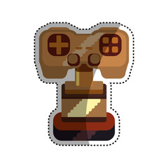 Cup Pixelated videogame icon vector illustration graphic design