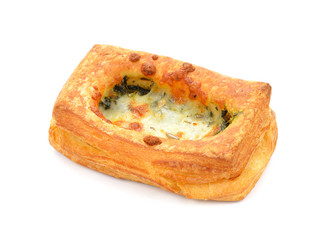 danish pastry on white background