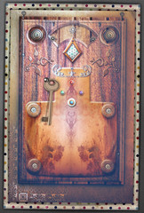 Gothic and mysterious door of wonderland