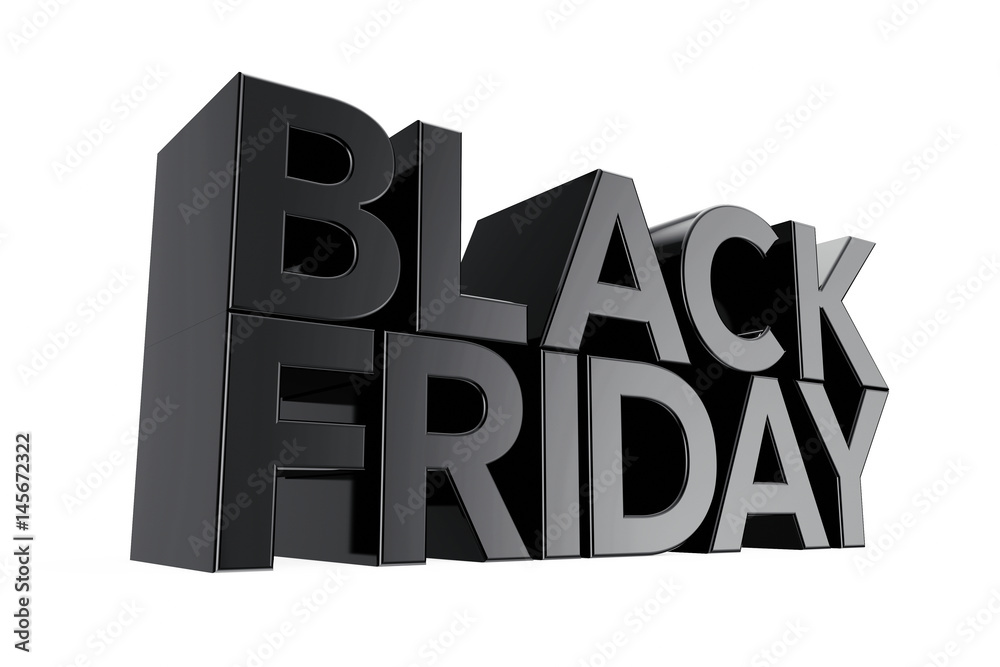 Poster black friday sign. 3d rendering