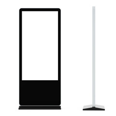 Blank Trade Show LCD Screen Stand as Template for Your Design. 3d Rendering