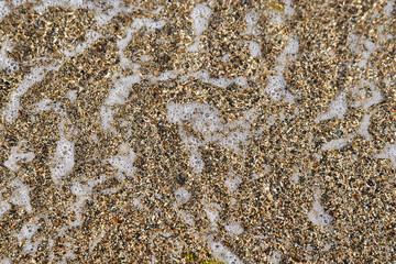 sea bubble on the sand beach