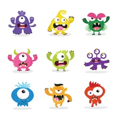 Stickers muraux Monstre collection de monstres pour enfants.