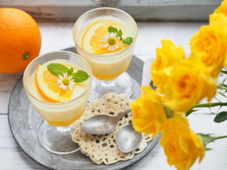 オシャレなオレンジムース