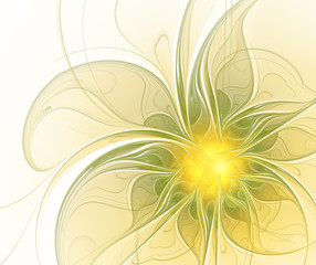 Abstract fractal magic flower