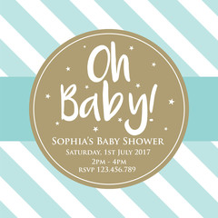 Baby shower invitation for baby boy