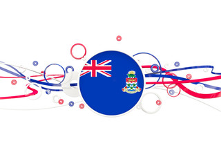Flag of cayman islands, circles pattern with lines