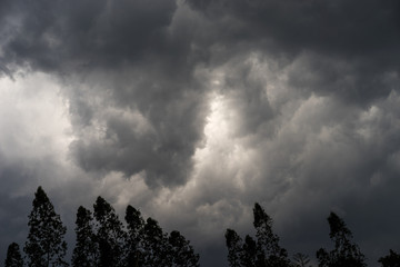 Obraz premium rain cloud, storm cloud before a thunder storm Background