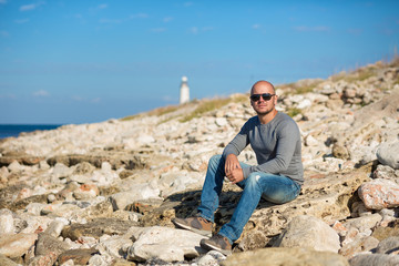 Man on a beach