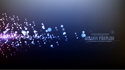 Obraz premium Vector abstract million fireflies background design