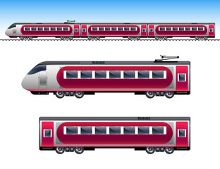 Passenger red train