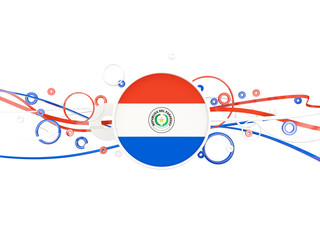 Flag of paraguay, circles pattern with lines