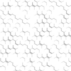 Vector abstract stepped hexagonal white texture