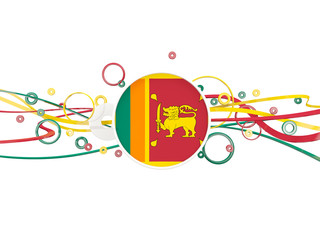 Flag of sri lanka, circles pattern with lines