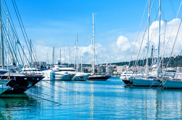 The port of Palma de Mallorca, Balearic Islands, Spain