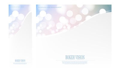 Vector abstract bokeh vision bright fantasy design template