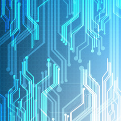 Vector technological illuminated circuit board background