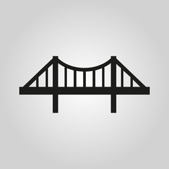 Bridge icon. Construction symbol. Flat design. Stock - Vector illustration
