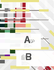 Obraz premium Colorful lines, rectangles and stripes with option infographics