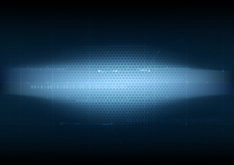 Abstract technological illuminated mesh blueprint vector background