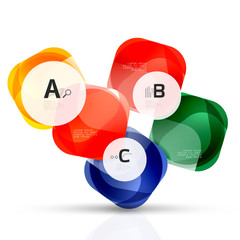 Glass glossy abstract stones with text. Abstract template