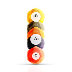 Shiny hexagons with infographics options