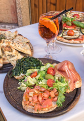 Inviting italian dishes on the table