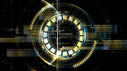 Technological space metallic middle hud display vector background abstract